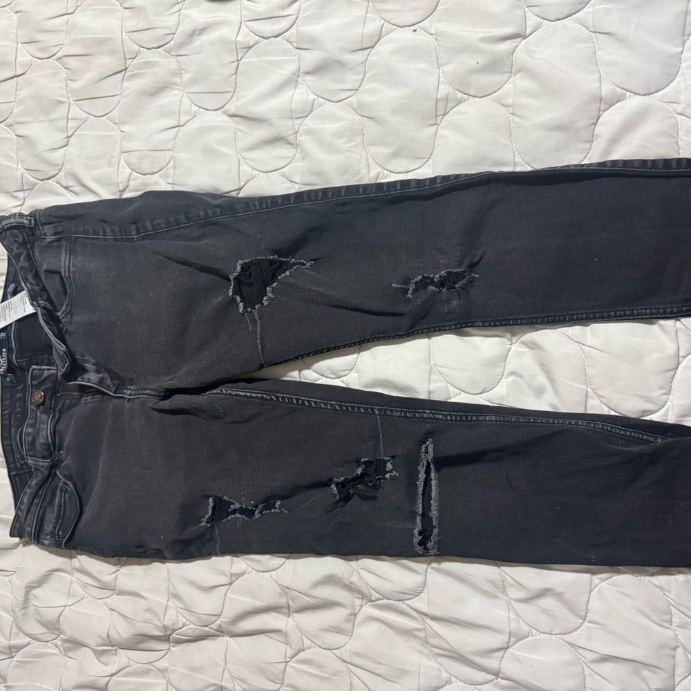 Hollister Black Distressed Skinny Jeans